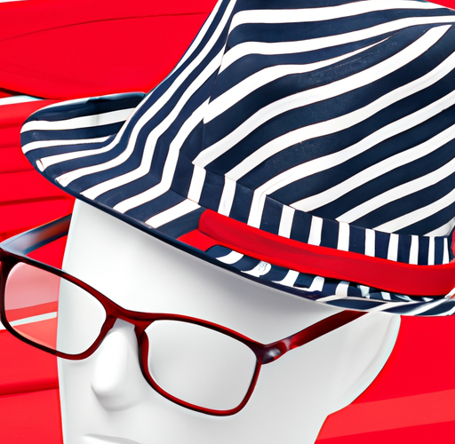 adult men red and white striped tee shirt glasses hat outfit suit review