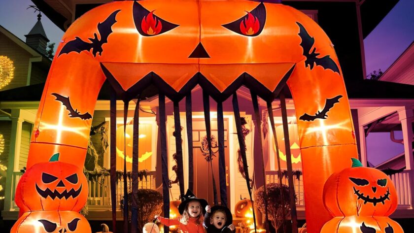 aerwo 12ft tall halloween inflatables archway giant halloween arch review