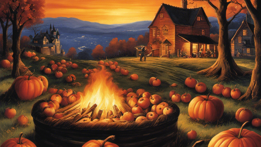 An image capturing the enchanting essence of ancient Halloween games