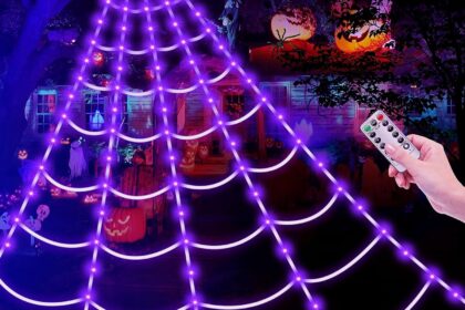 brighter spider webs halloween decorations lights review