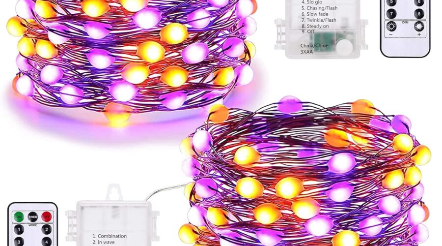 brizlabs purple orange halloween lights review