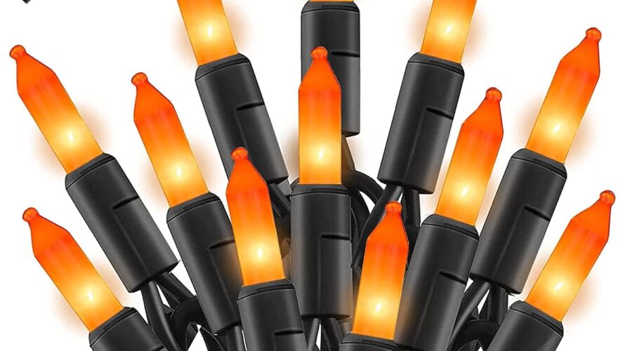 dazzle bright orange halloween mini lights review