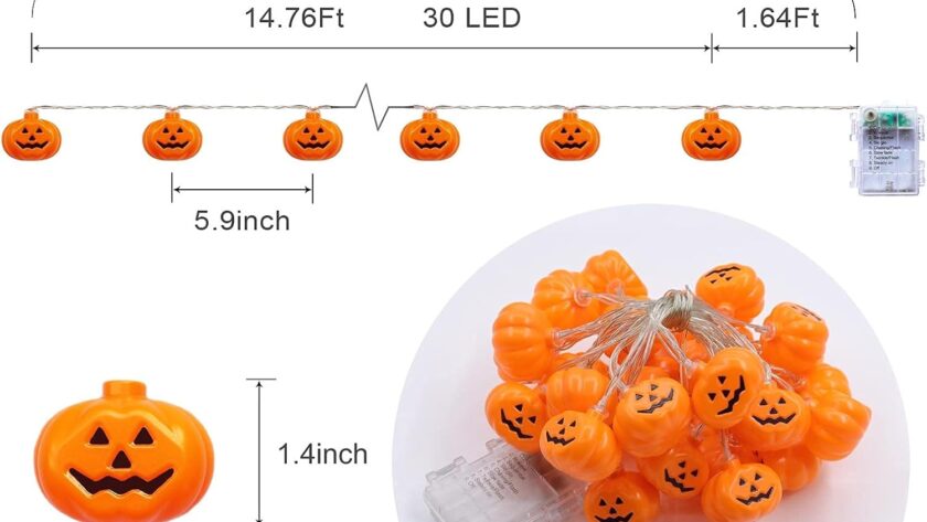 halloween pumpkin string lights review