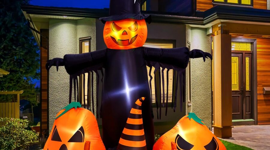 max fun 7ft halloween inflatables pumpkin decorations review