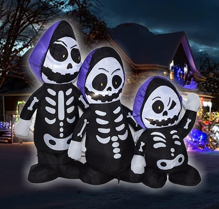monsoon [Naughty Ghosts] Inflatable Halloween Holiday Yard Decorations Outdoor Decoration with LED Lights